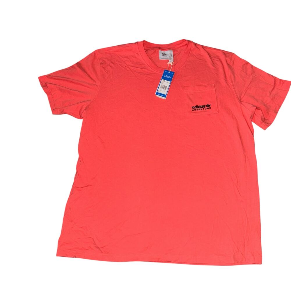 Adidas Original Adventure Boston Marathon Butterfly Pocket Tee Coral XL New